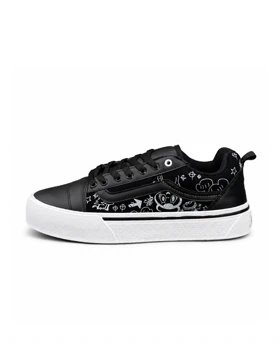 کفش کتانی مردانه ونس اولداسکول کنو کاستوم مشکی سفید Vans oldskool Knu