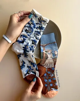 جوراب طرح‌دار ساق‌دار