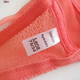 ست شورت و سوتین زنانه لنا مدل فنردار بند متحرک کاپ اسفنجی گلبهی کد 4960