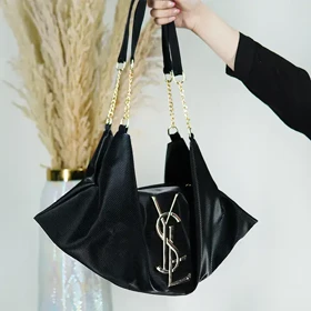 کیف زنانه مشکی با یراق طلایی YSL