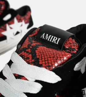 کفش اسنیکرزمشکی قرمز سفید Amiri Stars v2