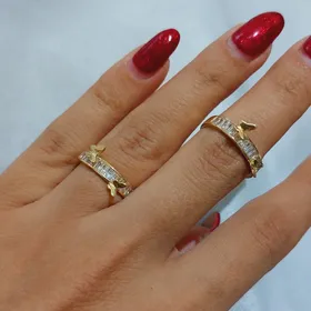 انگشتر پروانه ای نگین باگتی فری سایز