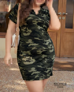 تونیک راحتی سایز بزرگ طرح ارتشی