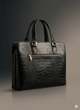 کیف اداری زنانه چرم طبیعی کروکو