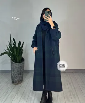 پالتو بلند کلاه چرم