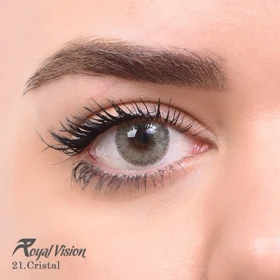 لنز چشم رویال ویژن شماره 21 رنگ Cristal سبز خاکستری روشن دور دار