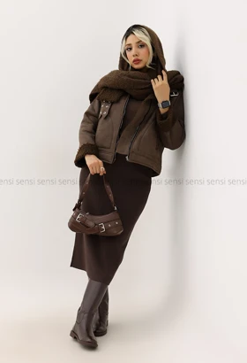 دامن بافت پشت چاک کد1004594