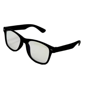 فریم عینک طبی مستطیلی مشکی انتی رفلکس و یووی 400 سبک