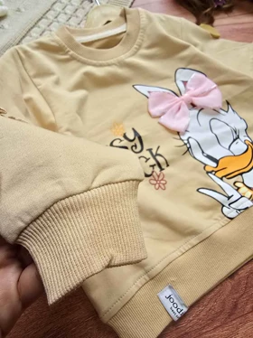 بلوز دخترانه طرح اردک پاپیونی