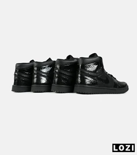 کفش کتانی مردانه و زنانه ساق‌دار مشکی NIKE jordan 1