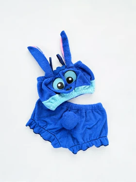 ست نیم‌تنه و شورتک حوله ای طرح استیج