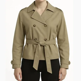 ترنچ کت دبل برست اورسایز زنانه - 62251174