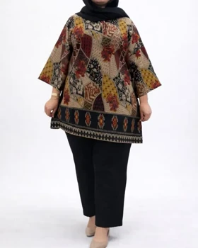 تونیک چهل تیکه اندونزی جدید 7359 (کرم قرمز)