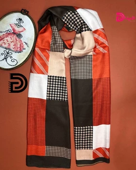 شال موهر پیچازی چهارخونه سبک