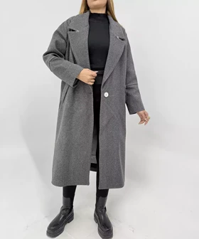 ترنچ کت پالتویی بلند آستردار کد Pl009