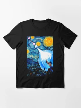تیشرت دراگون بال | تیشرت Dragon Ball طرح Goku Vs Vegeta Dragon Ball Z Starry Night کد 123570