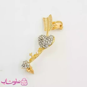 گوشواره لاله گوشی طرح تیر و قلب