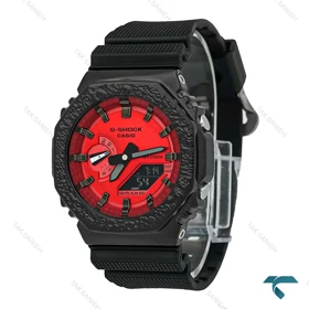 جی شاک GM-2100 مردانه مشکی صفحه قرمز GShock-7594-G