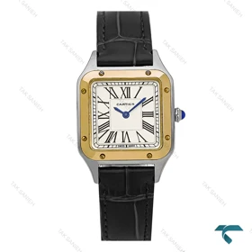 ساعت کارتیر سانتوس دومونت زنانه دورنگ طلایی اسمال Cartier-8304-L