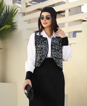 ست مجلسی عیدانه (وست شومیز،دامن )