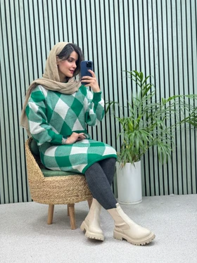 ست بافت بلوز دامن