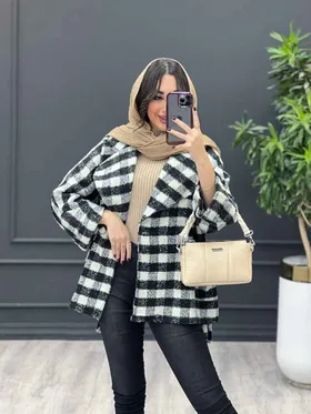 پالتو چهارخونه تک دکمه