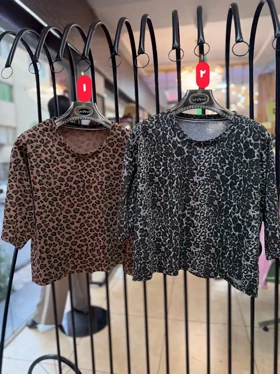 تیشرت کراپ پلنگی