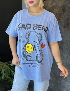 تیشرت لانگ طرحدار bear کد: 100219