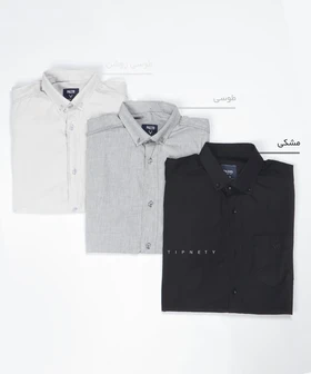 پیراهن آستین کوتاه مردانه ساده مجلسی 4402