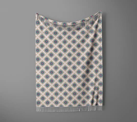 شال مبل ریش دار sofa shawl 254