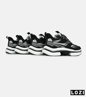 کفش کتانی مشکی سفید Saucony Axon 3 مدل 7403