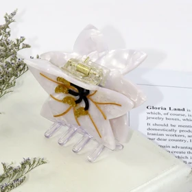 کلیپس مو زنانه مدل گل ارکیده کد 1446