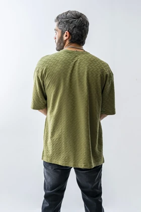 تیشرت باکسی ژاکارد مردانه