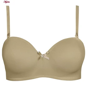 سوتین زنانه لین مدل کاپ‌دار فنردار کرم کد 4680-702