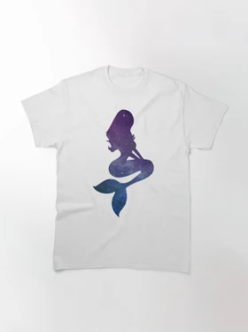 تیشرت the little mermaid طرح Galaxy Mermaid