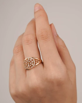 انگشتر نگین‌دار طرح اشک برند ژوپینگ