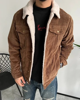 کاپشن کبریتی وارداتی CORDUROY قهوه ای