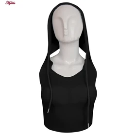 کراپ تاپ کلاه دار زنانه رنگ مشکی ماییلدا مدل 5260-259