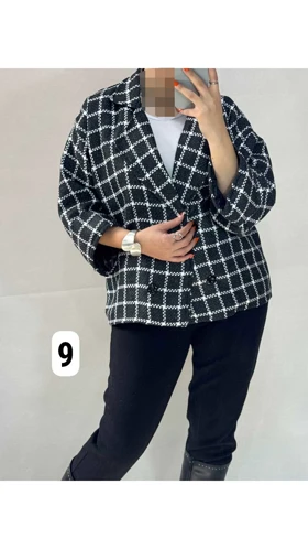 کت باکسی چهارخونه 66280