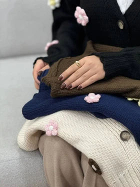 بافت جلو دکمه ترک نازگل