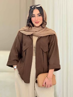 مانتو جیب نما پیله دار کاتیا