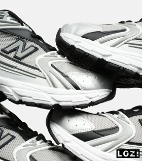 کفش کتانی مردانه و زنانه سفید طوسی مشکی NEW BALANCE 530
