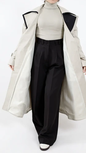 بارانی دو یقه بلند آستردار