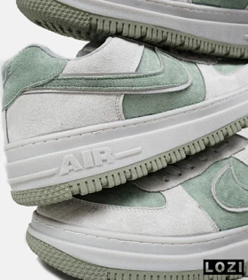 کفش کتانی بزرگ پا طوسی سبز NIKE AIR FORCE