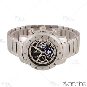 ساعت بولگاری زنانه سه موتوره نقره ای صفحه مشکی 105726