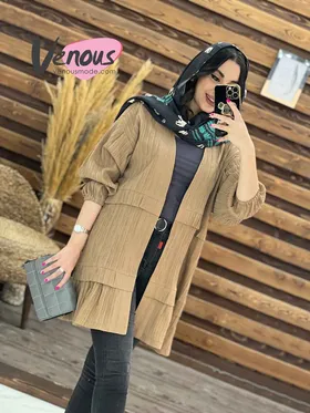 مانتو کراش کوتاه پله ای