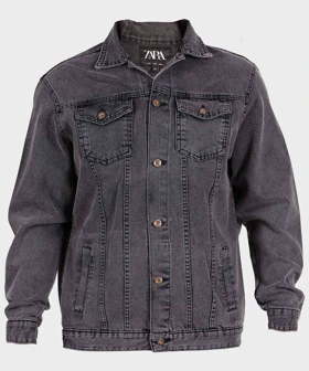 کت جین طوسی تیره ساده 0262