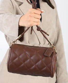 کیف زنانه چرم دوشی نیم گرد 237 AM (قهوه ای)