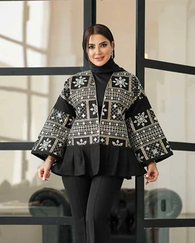 کت زنانه مدل لینن دمپا چین خرج کار هندی