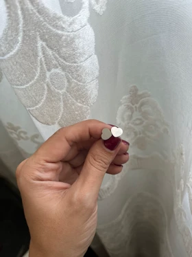 گوشواره استیل قلب تخت